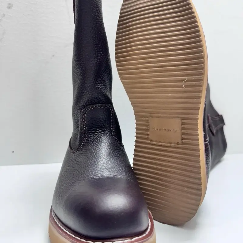 Rhino Style 98M28 Oil-Tanned Upper Classic Boot Comfortable Durable with Cushion Insole & Anti-Dandruff Sole in Elegant Bordeaux Color