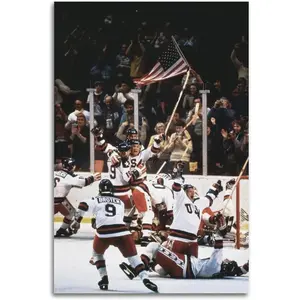 1980 OLYMPIC HOCKEY MIRACLE ON ICE OLYMPIC Poster Canvas Prints Wall Art For Home Office Bedroom Dec Poster Decorative Painting Canvas Wall Posters
