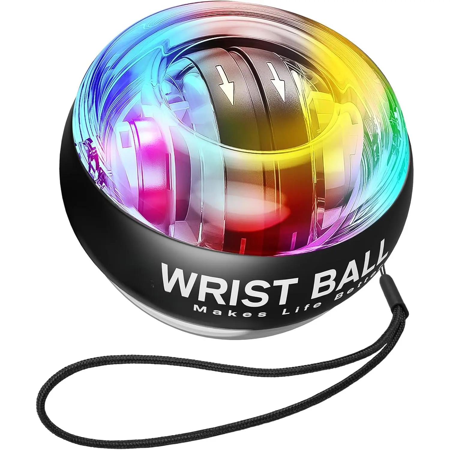 Wrist Trainer Ball Auto-Start Gyroscopic Forearm Exerciser Gyro Ball for Strengthen Arms, Fingers, Bones and Muscles