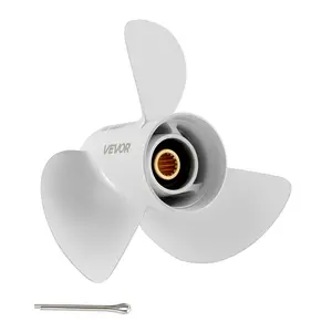 VEVOR Outboard Propeller, Upgrade OEM 15 Spline Tooth Aluminum Outboard Boat Propeller Fit Yamaha Engines 50-130 HP, 4-1/4" Gearcase, 3-Blade, RH (Right Hand Rotation), OEM Parts No. 6E5-45945-01-EL.