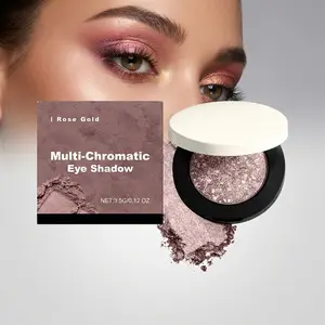 Rose Gold Shimmer Eyeshadow Palette, Natural Glossy Finish, Portable Commute Makeup, Daily Use Eye Color Cosmetics