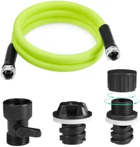 WADEO Cooler Drain Plug Hose Connection Kit with 6FT Garden Leader Hose and Shut Off Valve for Yeti Cooler, Yeti Tundra Cooler, Roadie Cooler, Tank Cooler and Rtic 20QT, 45QT, 65QT Cooler