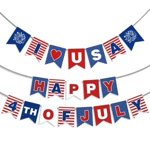 Independence Day Decoration Banner – Fireworks, Stars & Stripes Design