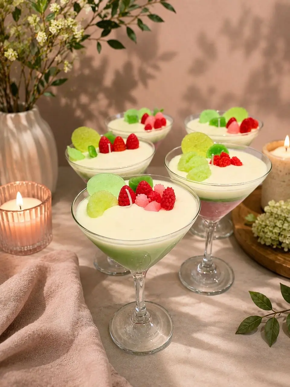 Handmade Margarita Cocktail Scented Candle in Glass, Decorative Drink-Shaped Candle for Home Décor and Gifts