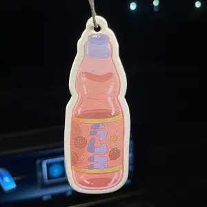Japanese Fruit Soda Air Freshener, Hilton Hotel Scent, Car Vent Clip & Rearview Mirror Hanging, Natural Material, Long-Lasting 90 Days
