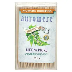 Auromere Ayurvedic Toothpicks, Neem Picks, 100 Pieces