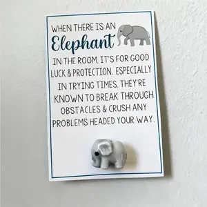 5pcs/10pcs Ceramics Elephant Good Luck & Protection Tiny Elephant Charm, Lucky Charm, Sweet Thoughts Gift, Mom, Friends, Teacher, Gift, Best Friend