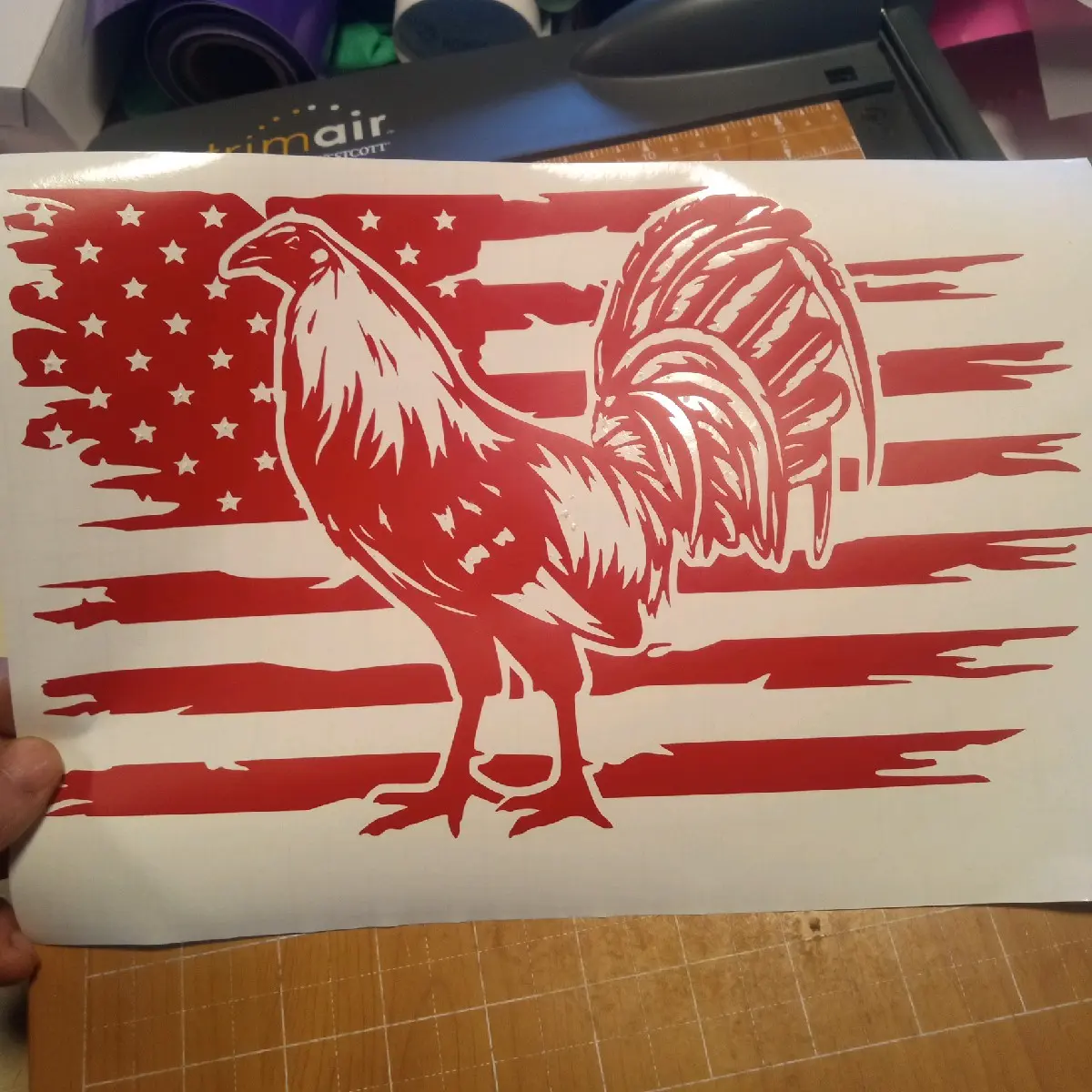 Gamefowl Flag Decal for Cars or Trucks - Customizable Design for Enhanced Visibility and Style