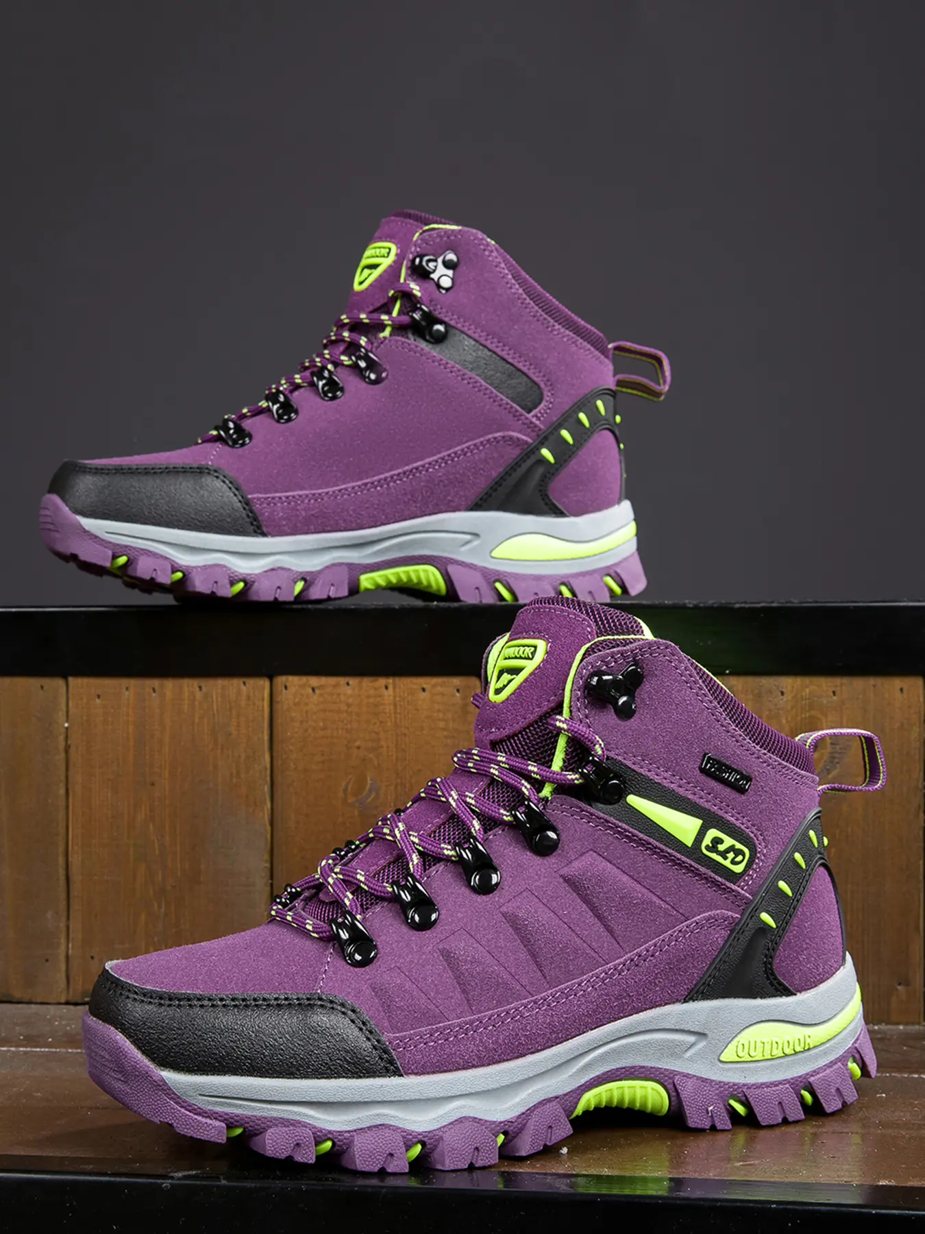 Women's Lightweight Hiking Boots Outdoor Casual Anti-Slip Wear-Resistant Work Shoes, All Season Ankle Boot for Camping and Trekking