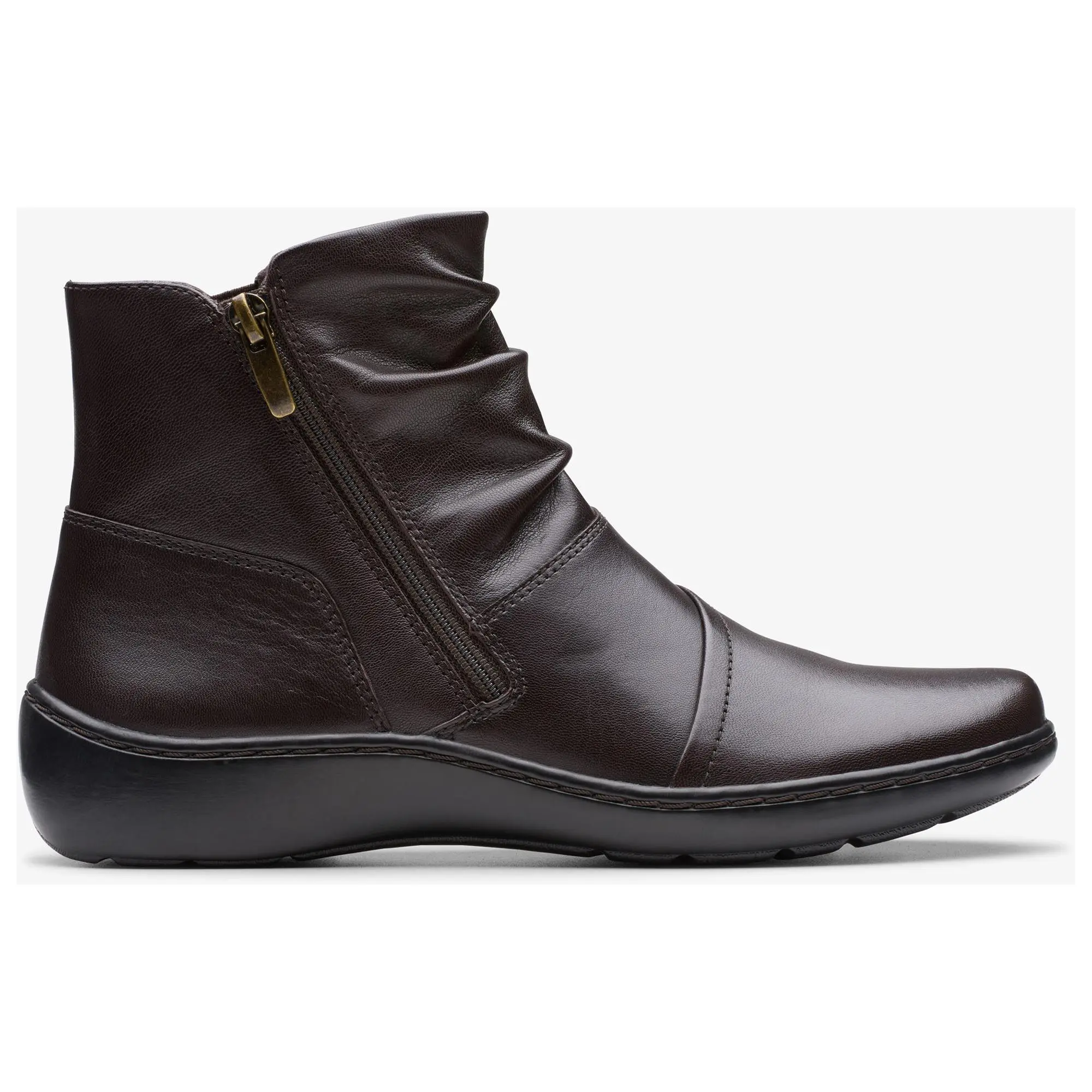 Clarks Collection Leather Ankle Boots- Cora Pace