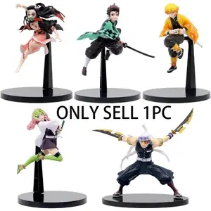 Demon Slayer Tanjiro Nezuko Zenitsu Inosuke Butterfly Shinobu Figurine, Anime Collectible Model, Desktop Decoration, Birthday Gift, Party Favor