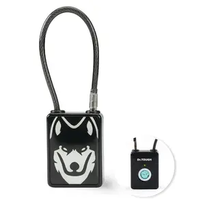 Dr.TOUGH Fingerprint Padlock, Fingerprint Cable Lock Keyless Rechargeable for School Gyms Locker, Smart Biometric Fingerprint Lock for Backpacks, Suitcase, Storage, Luggage, Cabinet