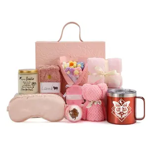 Bestie Gift Box, Romantic Gift Box with Tumbler, Soap, Bear Handkerchief, Candle, Warmth Bag, Gift for Bestie, Birthday Gift