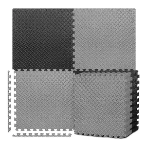 24 high-quality gray EVA grade trapezoidal fitness mat - soft and non slip, suitable for home fitness, training, and shaping, is an ideal choice for sports enthusiasts and families