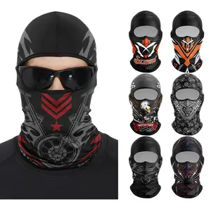 Men's Skull Print Balaclava-Outdoor Activities, Cycling & Role Play Full Face Mask |   Breathable Polyester, Hand Washable |   Black Water Resistant Windproof Ski Balaclava perfect cap Protective Gear lifestyle cap