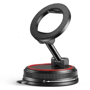 360° Adjustable Vacuum Magnetic Phone Car Holder with Strong Suction Cup Base for Cars Gyms Mirrors and Bathrooms Compact Foldable Design Steering Wheel Stand,Christmas