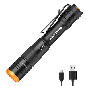 #JumpstartSale EverBrite Mini Pen Light, Rechargeable Pocket Pen Flashlight with USB C Cable, 4 Light Modes, 300 Lumens Small Flashlight with Clip for Inspection, Repair, Outdoors, Emergency