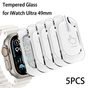 5PCS Tempered Glass For Apple Watch Ultra 3 49mm Anti-Scratch Protection Screen Protector iWatch Ultra Seconds installation Protective Film