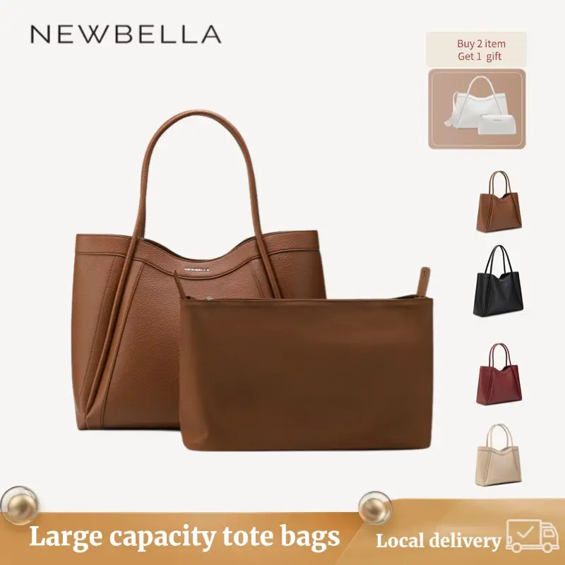 NEWBELLA Kelly L Size 2 PCS Set Tote Bag - Work Daily PU Material,elegant stylish purse for women, dealsforyoudays,FallFreshness