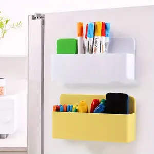 Whiteboard Pen, Eraser, Magnetic Storage Box, Office and Home Multifunctional Plastic Storage Pen Holder, with Magnet, Strong Adsorption Force, Stationary Organizer Holder, Marker Pen Holder