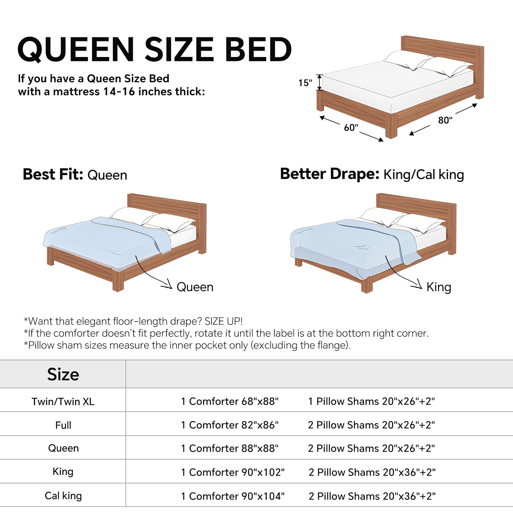 Bedelite Boho Comforter Set, Tufted Striped Bed Set  Soft Vintage Farmhouse Comforter for All Seasons, Boho Home Decor Fluffy Jacquard Bedding Pillow Shams