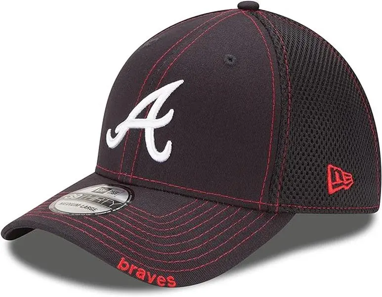 New Era Atlanta Braves Neo 39THIRTY Stretch Fit Cap- M/L 10059475-ML