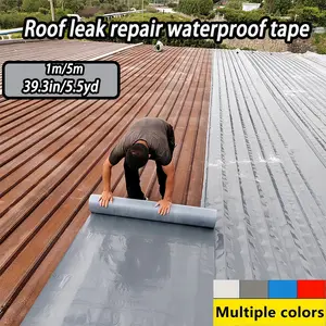Mega-Wide Waterproof Roof Tape 39IN x 16.4FT Heavy-Duty Self-Adhesive Sealant for RV Roofs Metal Sheds Flat Surfaces All-Weather UV-Resistant Leak Protection