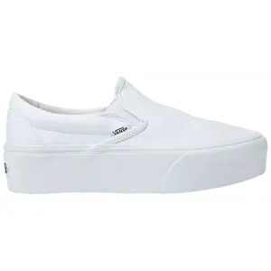 Vans Mens Classic Slip on Platform Shoes, White, VN0A7Q5RW00