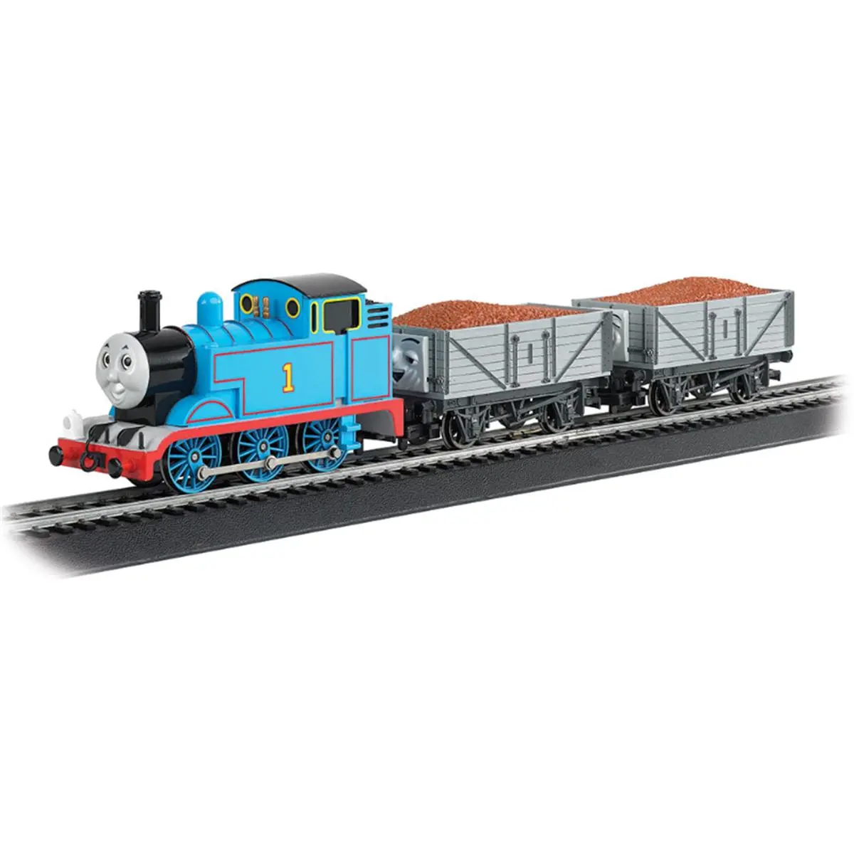 Cat Railway Adventure Toy Set - 212 MAIN Bachmann Thomas the Tank Engine Special, Blue Deluxe Edition, 47x38 in, Power Pack, Power Control, Moving Eyes, Snap-Fit Tracks, Speed Controller, Train Set, 1 Piece Of Straight Track