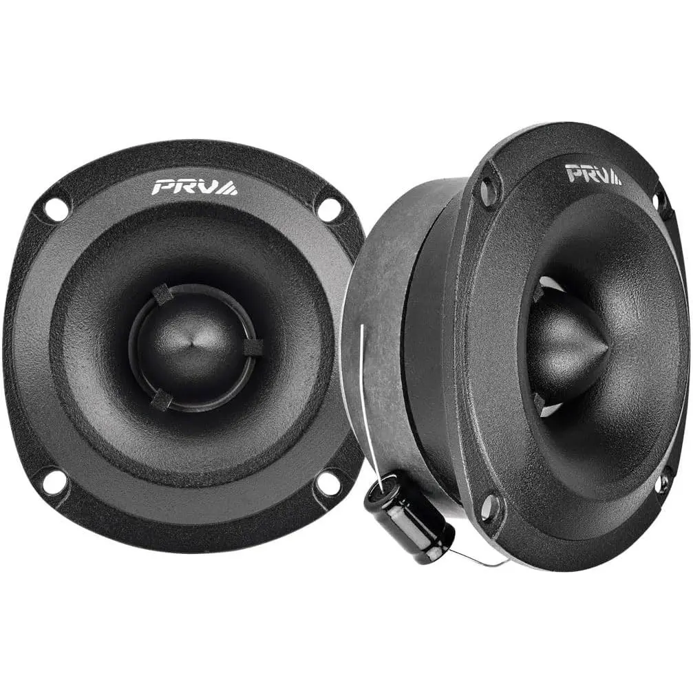 Super Tweeters for Car Audio, 3.5 Inch Bullet Tweeter Pair 240 Watts, Tweeter TW350Ti-4 Slim Titanium Bullet PRO Shallow Tweeters Speakers 4 Ohm - Ultra Slim Easy to Mount