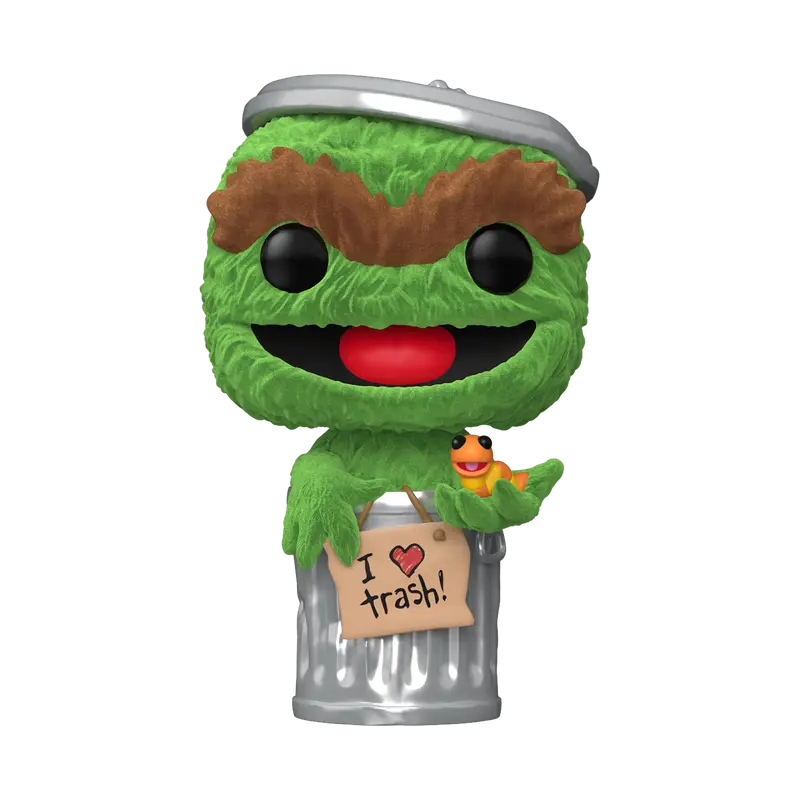 Oscar the Grouch Flocked Vinyl Figure - Sesame Street Funko Pop! Animation Series #1793
