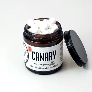 Canary Wintergreen Toothpaste Tablets - Mint, Oral, Foam, Gentle - Ideal for Fresh Breath and Oral Care