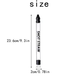 1 Piece SHOTSTRAW Shot Holder | Straw for Drinks and Chasers | Experience shooting on the go | Fits all standard bottles, glasses|  chasers | 1 oz (black) Drinkware Stylish Beach Shot Holder | Black Color Only