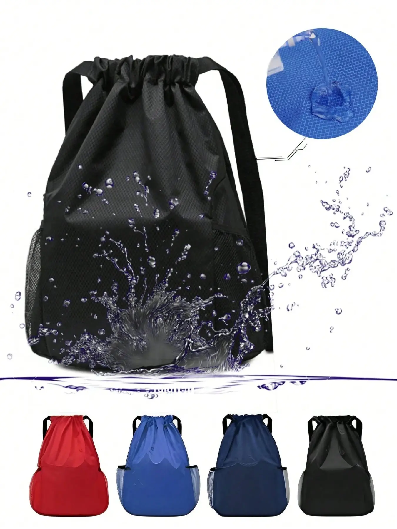 Large Waterproof Drawstring Backpack, Outdoor Sports Bag, Outdoor Fitness Bag, Wet/dry Separation, Lightweight, Quick-Dry, Large Capacity, Ideal for Hiking & Sports, Outdoor Adventure, Multifunctional Sports Bag, Workout Sport Bags