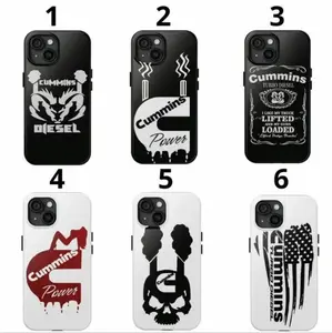 Black & White Cummins Power Phone Case Collection - Cummins Diesel US Designs for iPhone 17 16 15 14 13 12 11 Pro Max