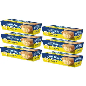 Tastykake Baked Lemon Pie Snack Cakes- 6 Pies Sweet Traditional