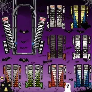 6 pieces/sheet, new mountain bike front fork sticker Graphic Decal, suitable for Ro Shox SID road bike, MTB racing accessories decorative, High Adhesive Stickers