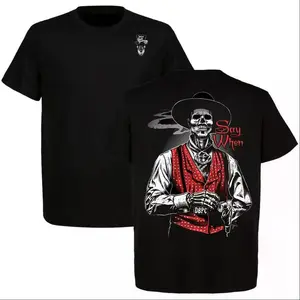 Unisex Short-Sleeve Printed Doc Holliday "Say When" Old West Death Dealers Collection Tombstone Ghost Town Zombie T-Shirt, Cowboy Clothes, Full-Color Design, Full Sizes, Quality Fabric