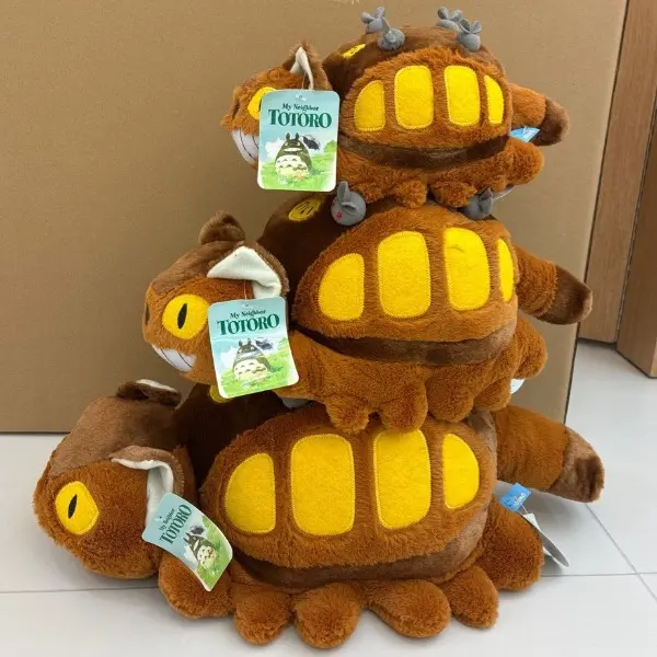 My Neighbor Totoro Cat Bus Soft Stuffed Toy, Studio Ghibli Anime Mascot Figure Stuffed Toys for Fans, Plush Doll