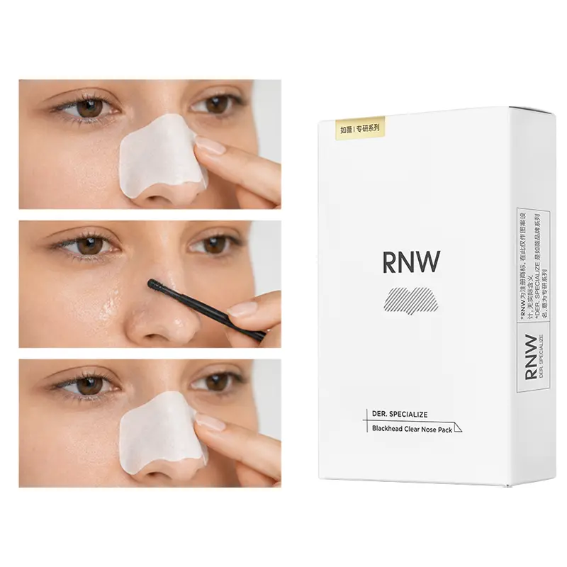 RNW Blackhead Remover Nose Patch & Tool Set, 2-Step Pore Care Kit, 5 Sets (10 Sheets) with Reusable Stainless Steel Scraper for Face & Nose
