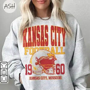 Vintage 90s Kansas City Football Sweatshirt Hoodie Vintage Style T-Shirt, Kansas City Football Crewneck, Football T-Shirt, #CChiefff merch, Fans Gift, Sunday Football