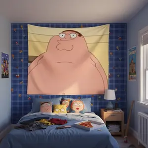 60x40 inch Family Guy tapestry, minimalist and humorous decoration, wall decor, Stinky Pete New Year's gift tapestry, funny bikini tapestry decoration.room decor
