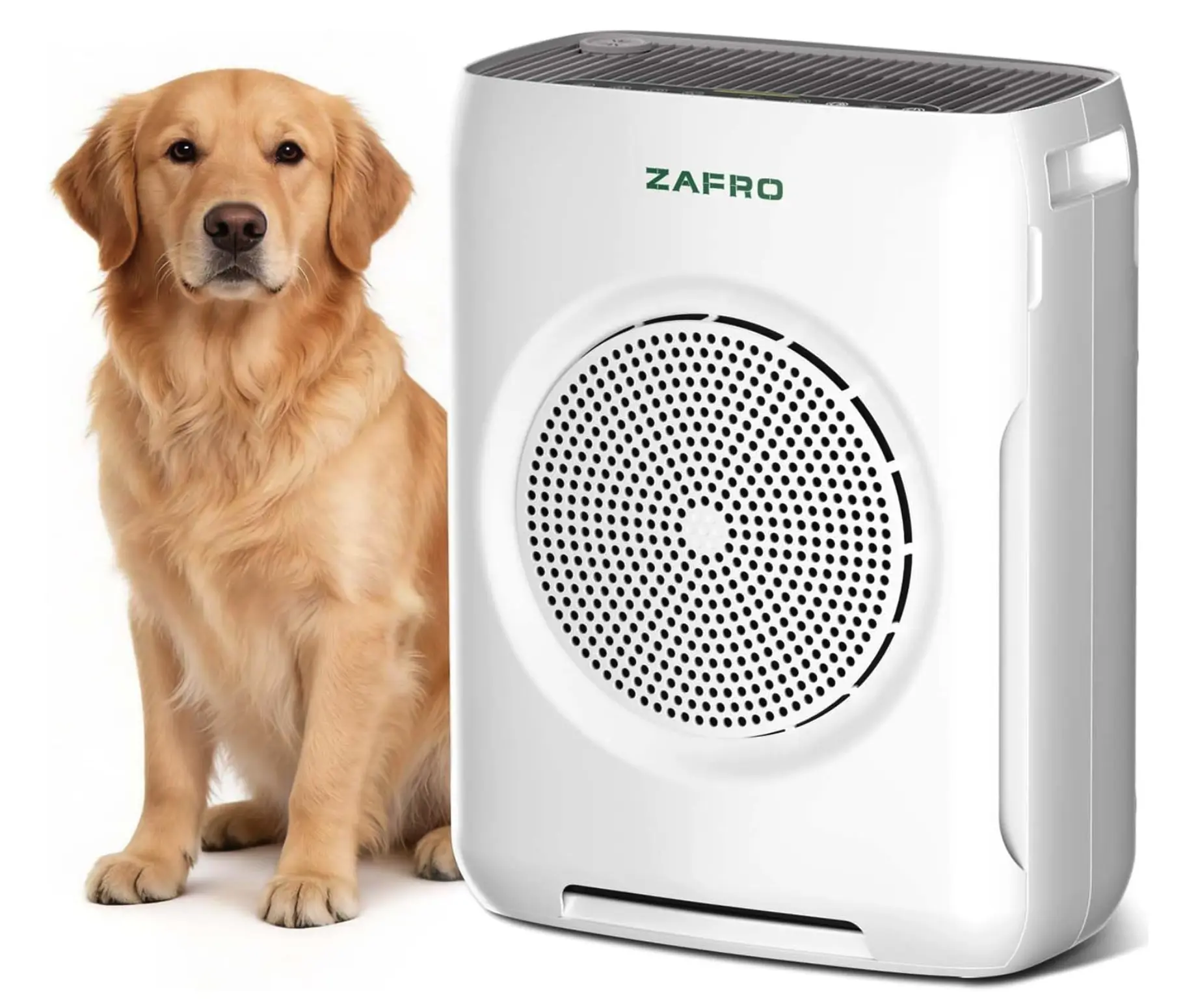 ZAFRO Pet Air Purifier for Home, Dual H13 True HEPA Filter, Dual Air Intake, PM2.5 Display, 22dB Quiet Sleep Mode, Covers 2400 sq.ft, with Child Lock, Essential Oils Compatibility, Allergy Relief for Living Rooms & Apartments, Bedrooms, Odor Removal, Auto
