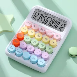 Large LCD Display Calculator, Candy Color Keyboard, Office & School Accounting Supplies, Office Stationery Supplies, Holiday Gift, Christmas Present, Calculator with Display