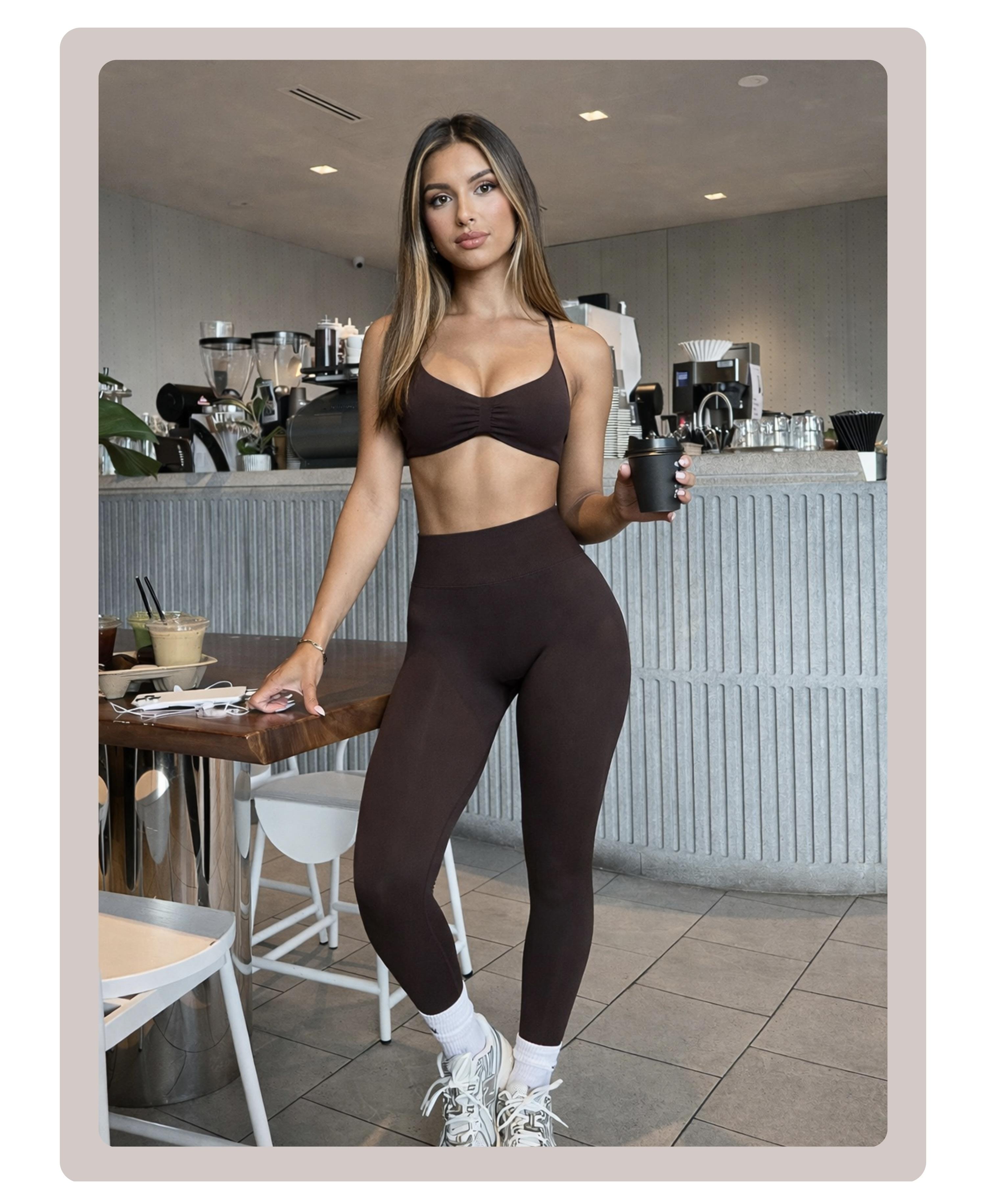 Coral Canton High Waisted Seamless Impact Leggings