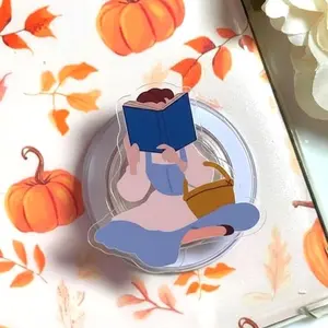 Romantasy Book Club Phone Grip, Dark Academic Aesthetic Griptok, Dagger and Heart Bookish Accessory, Fantasy Reader Phone Stand, Girly Book Club Gift for Fiction Lovers