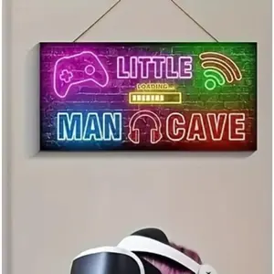 Neon effect Room Wall Art Sign, Video Game Themed Decor, Stylish Pieces to Upgrade Teenager Spaces, Home Decor for Living Room Bedroom