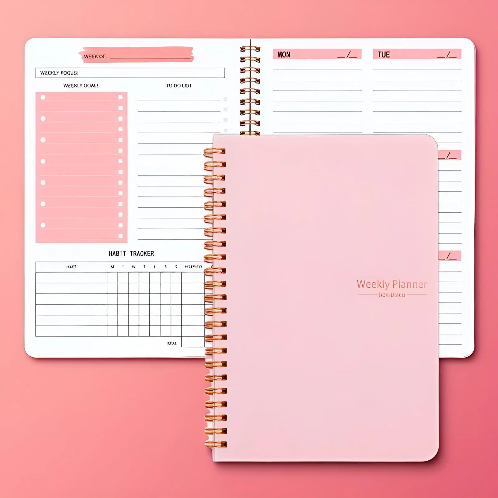 A5 Agenda Planner Notebook, 1pc Weekly Planner Notebook, Diary Weekly Planner, Goal Habit Schedules Organizer Notebook, Academic Planner for School, Student Planner, Weekly Planner Notepad