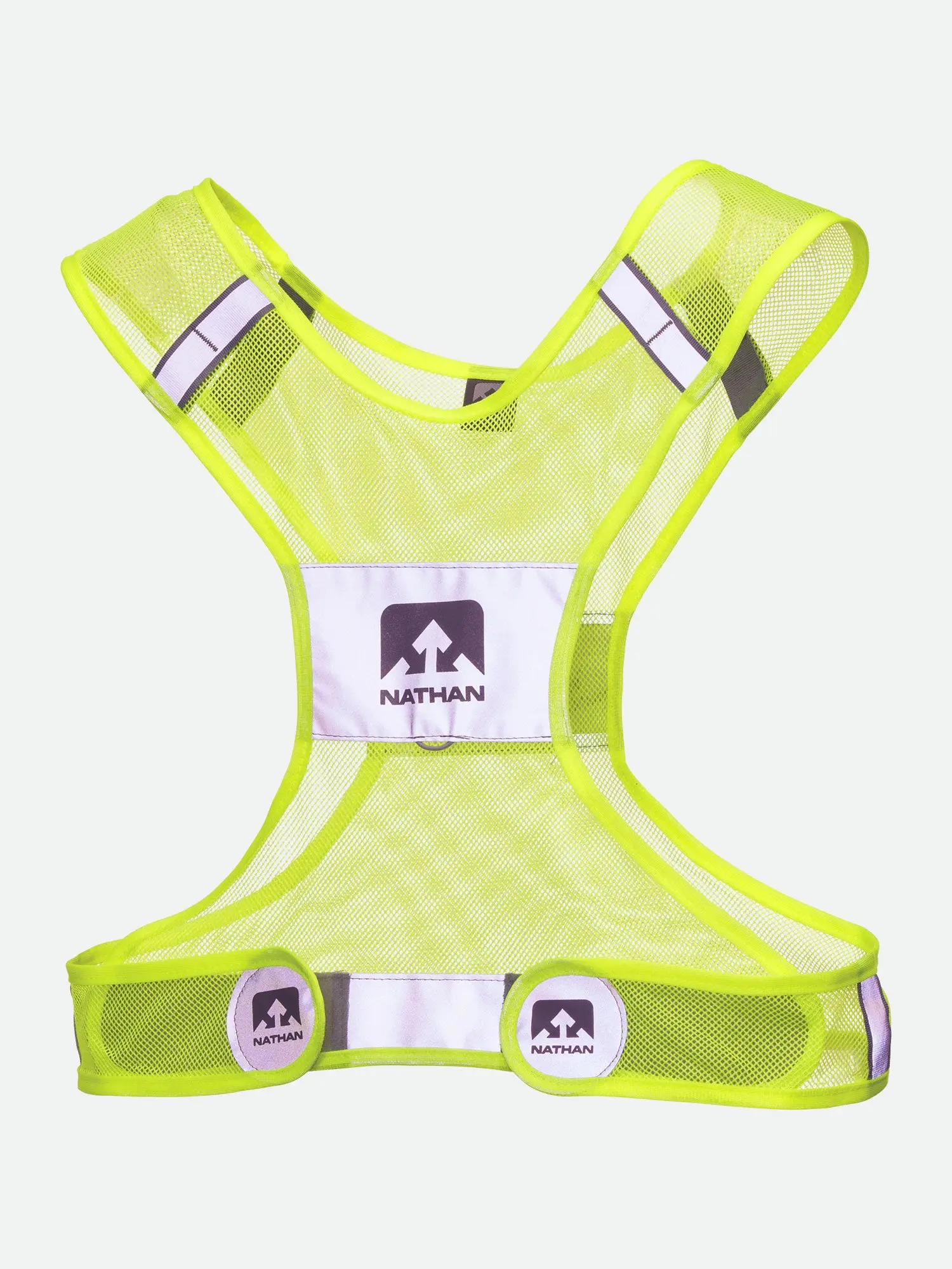 NATHAN Streak Reflective Vest 2.0 - Men's High Visibility Reflective Safety Vest, Hook Loop Closure, Hug Body Fit, Torso Cover for Outdoor Use, High Visibility Vest, Hiking Waistcoats & Gilets