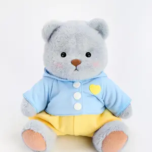 Getahug Love Blue Hoodie Blue Bear | Handmade Jointed Teddy Bear Gift
